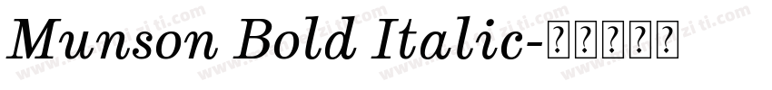 Munson Bold Italic字体转换